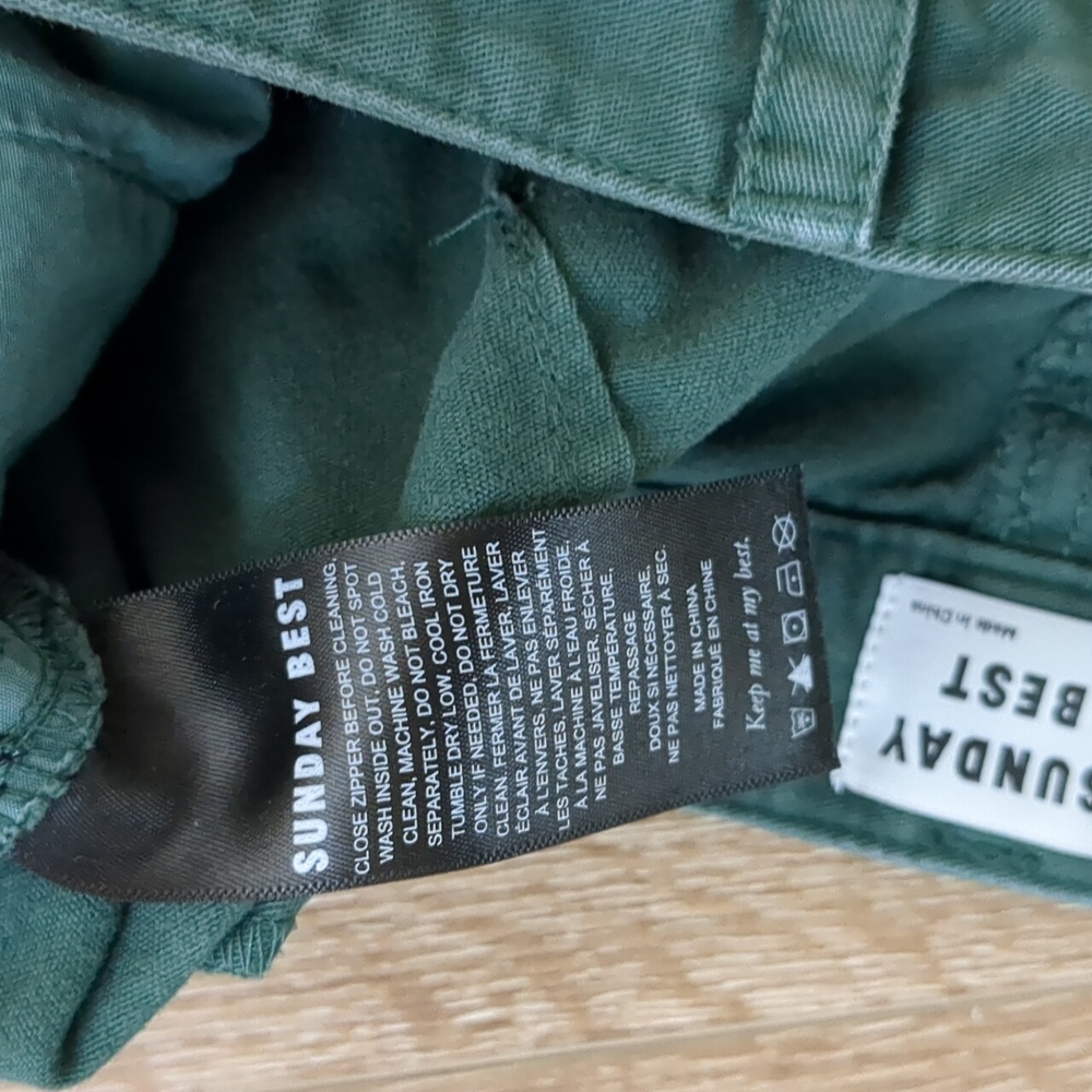 Aritzia Sunday Best Jaden Forest Green High Waisted Utility Chinos - Picture 4 of 9